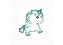 Stickmuster -Einhorn - Pferd Appli